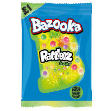 Bazooka Rattlerz Sour 100g
